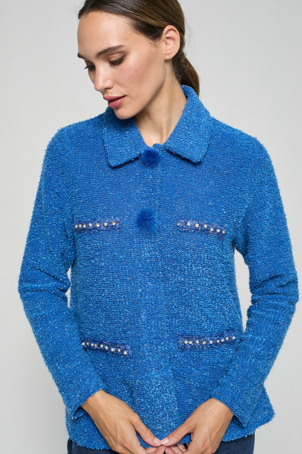 Chaqueta Punto Agata Azul