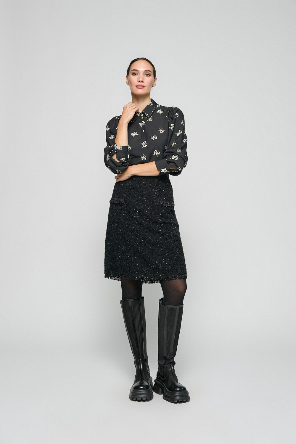 Falda Nina Negro