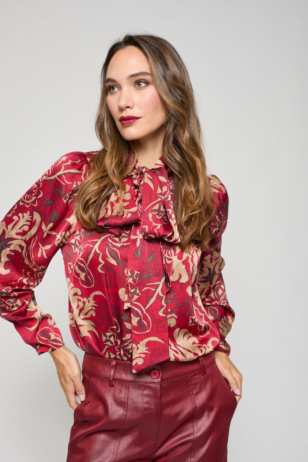 Camisa Lazo Romina frambuesa