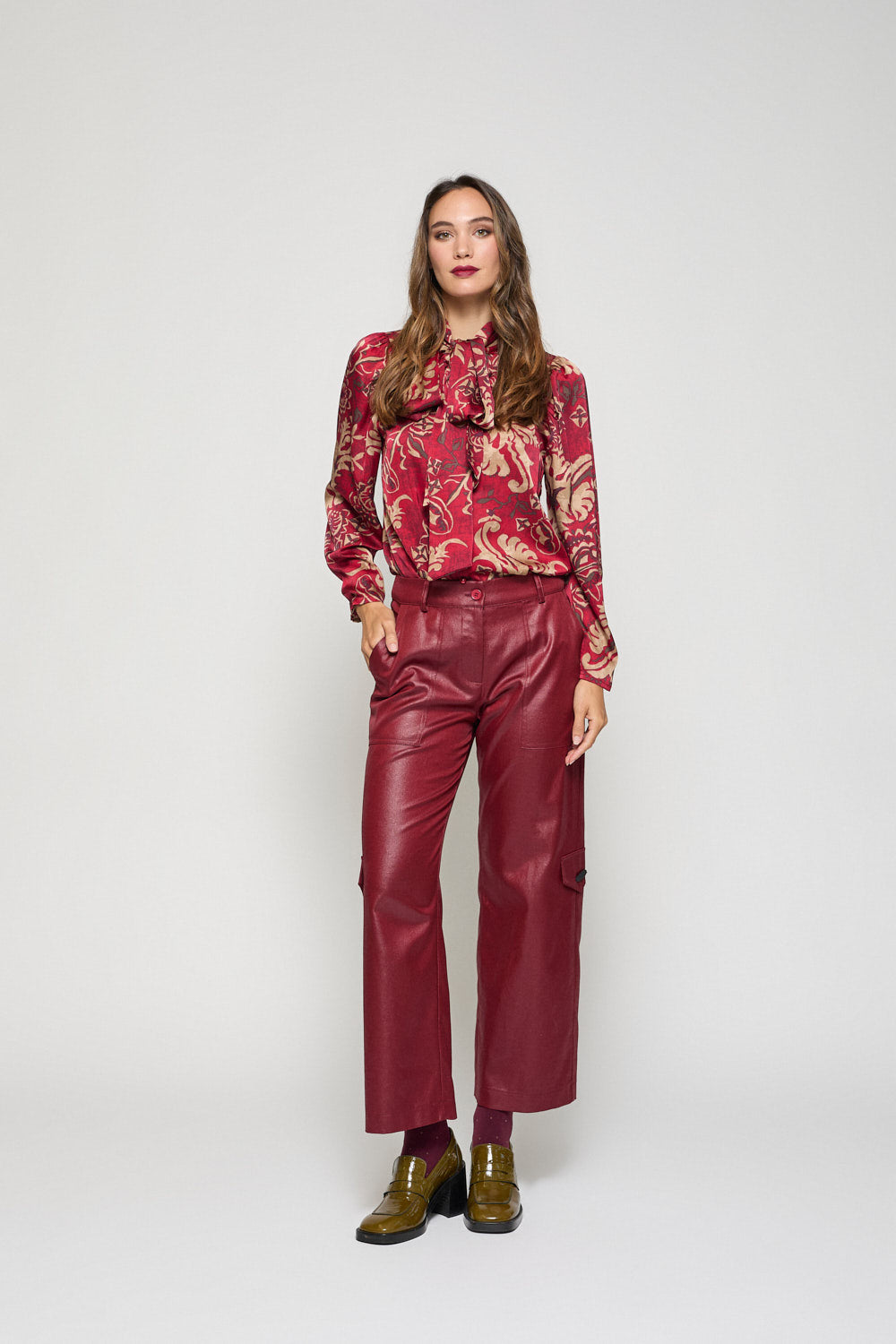 Camisa Lazo Romina frambuesa