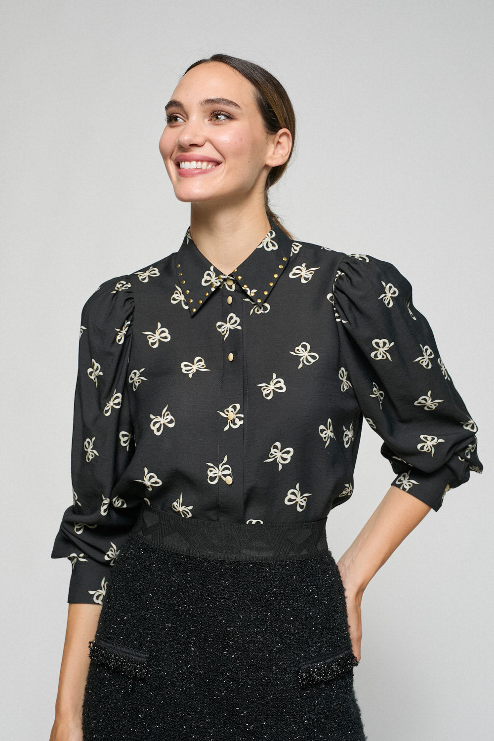 Camisa Nina Negro