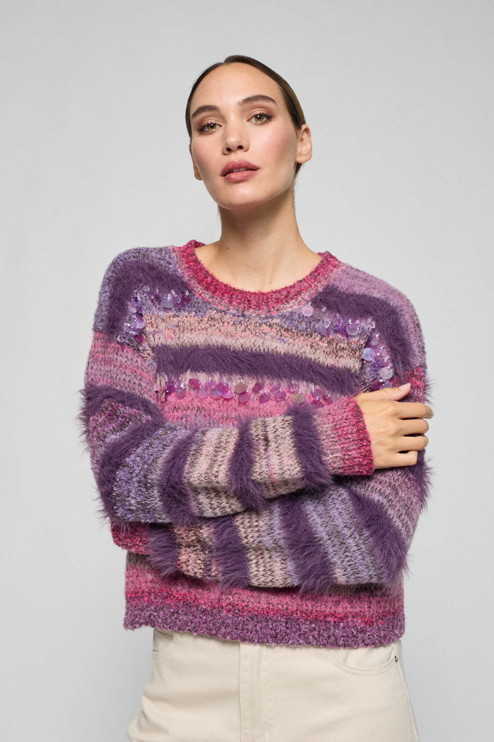 Jersey Paillettes Azul