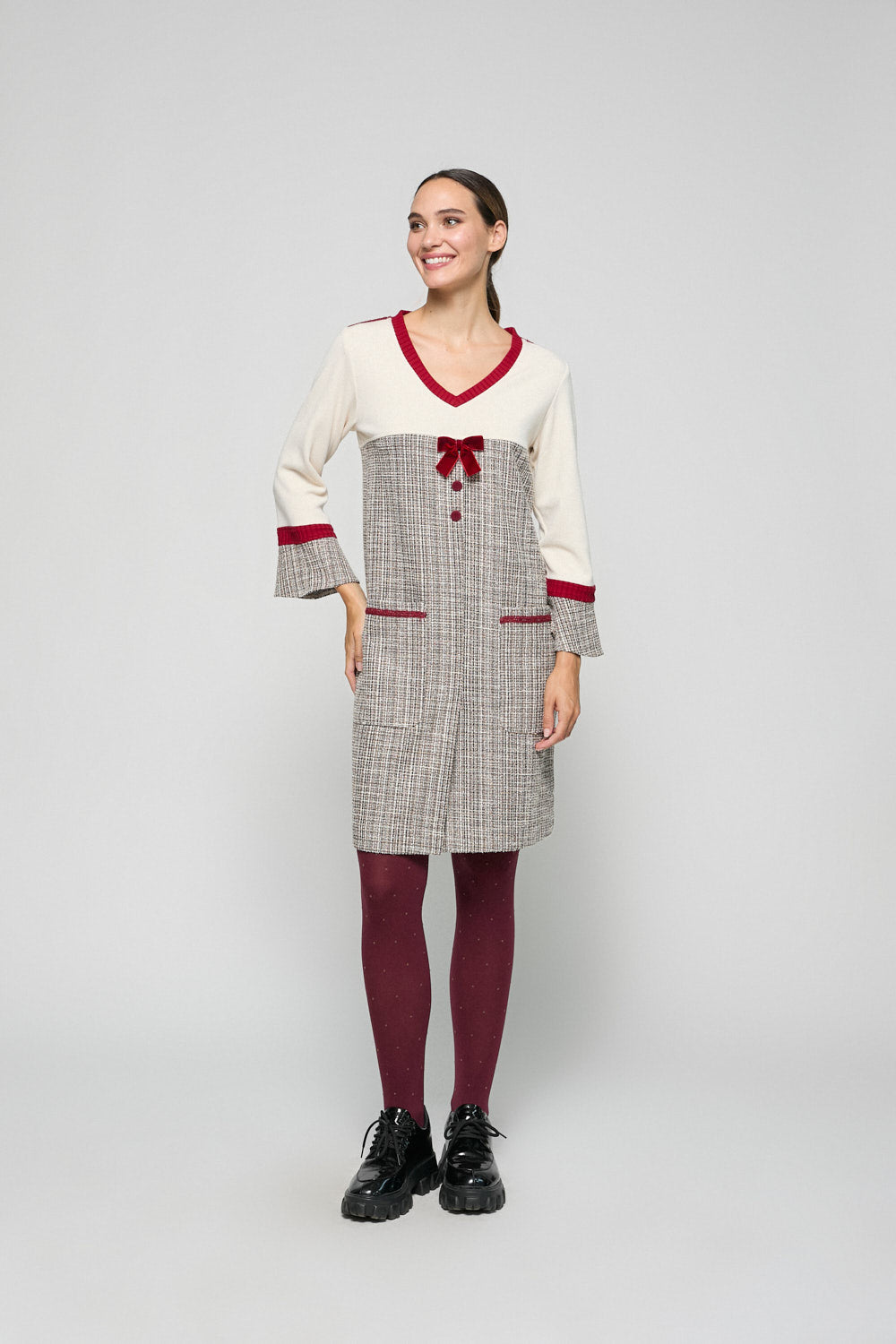 Vestido Punto Nora Beige