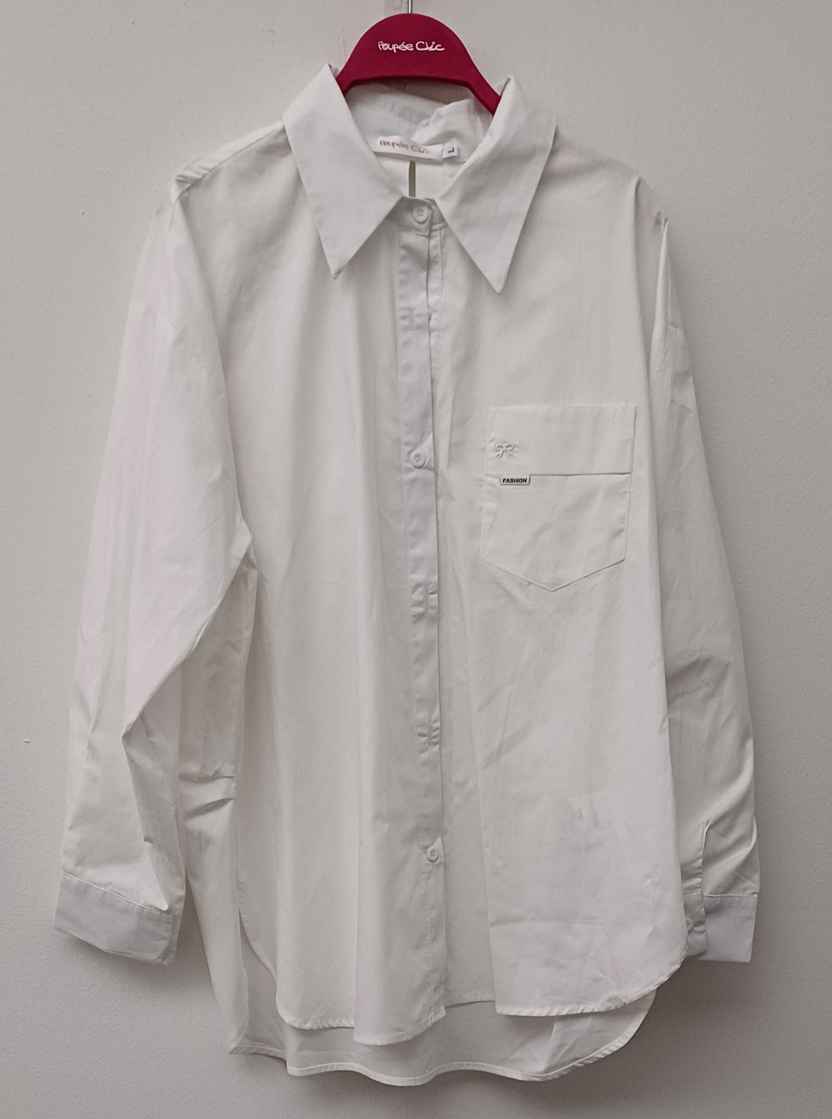Camisa Abertura Lazo Blanco