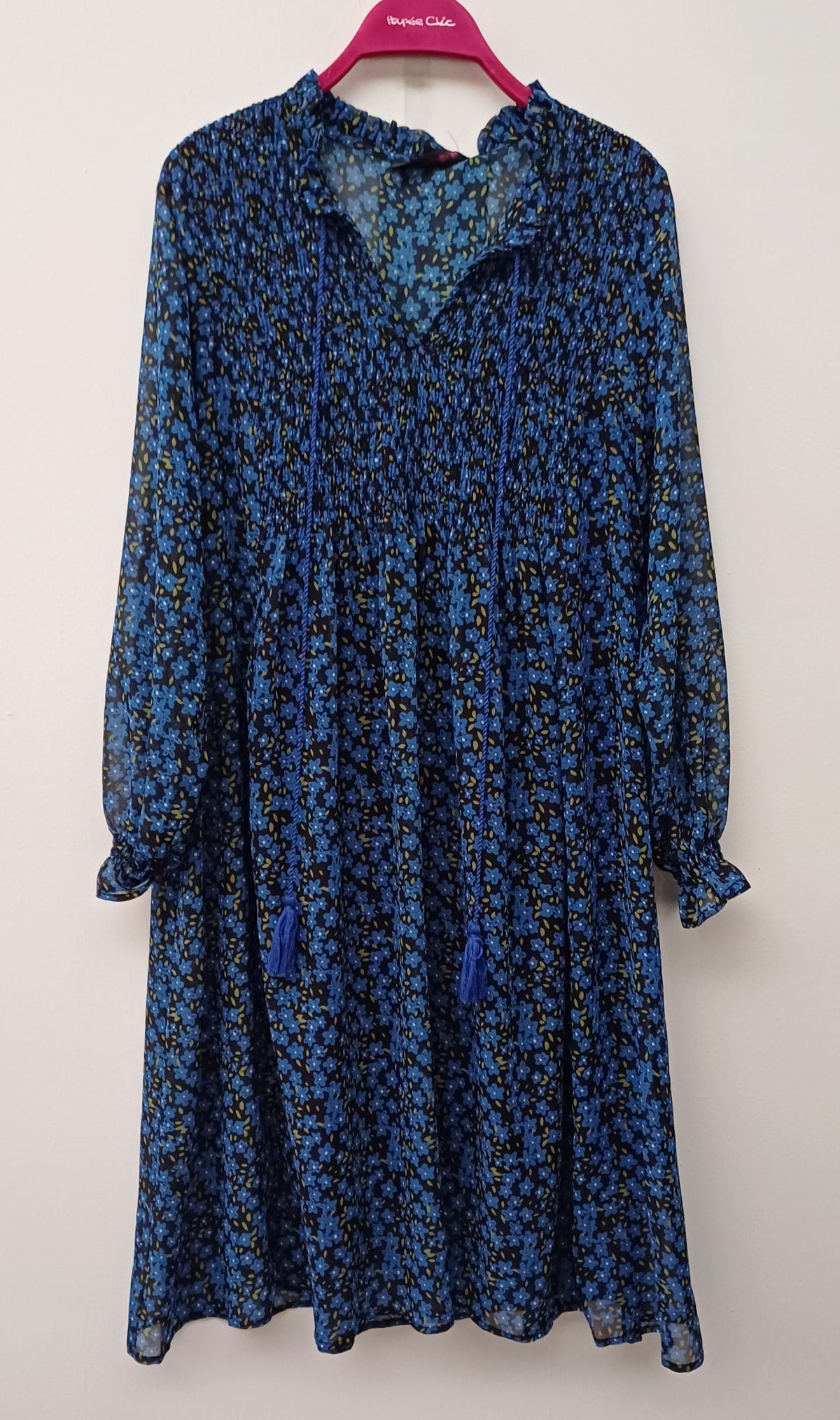 Vestido Gasa Agata Azul