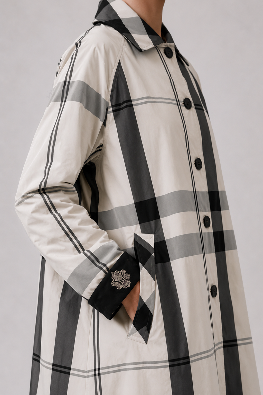 Gabardina REVERSIBLE Cuadros Zoe Bicolor