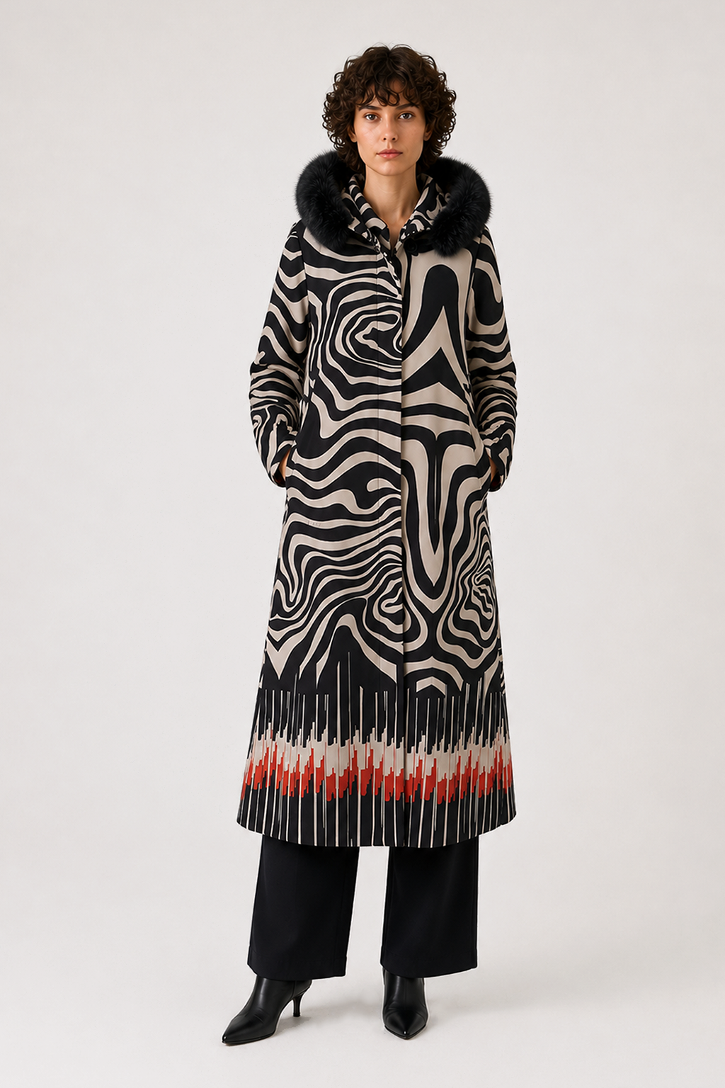 Gabardina REVERSIBLE Larga Amelia Bicolor