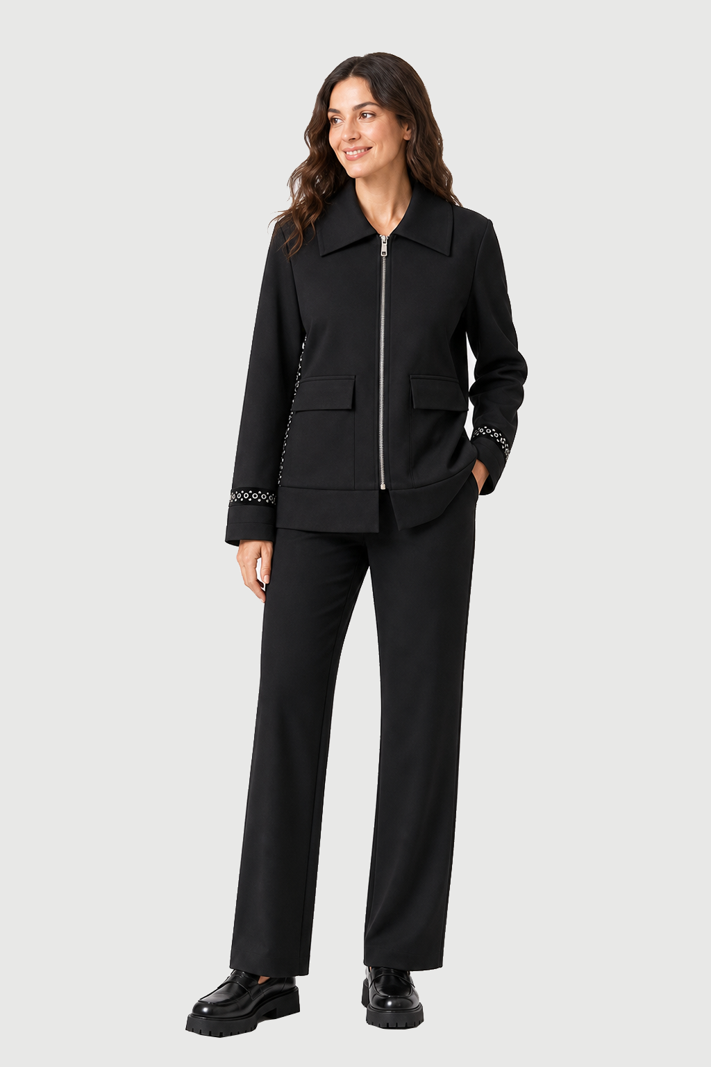 Chaqueta Tachuelas Lidia Negro