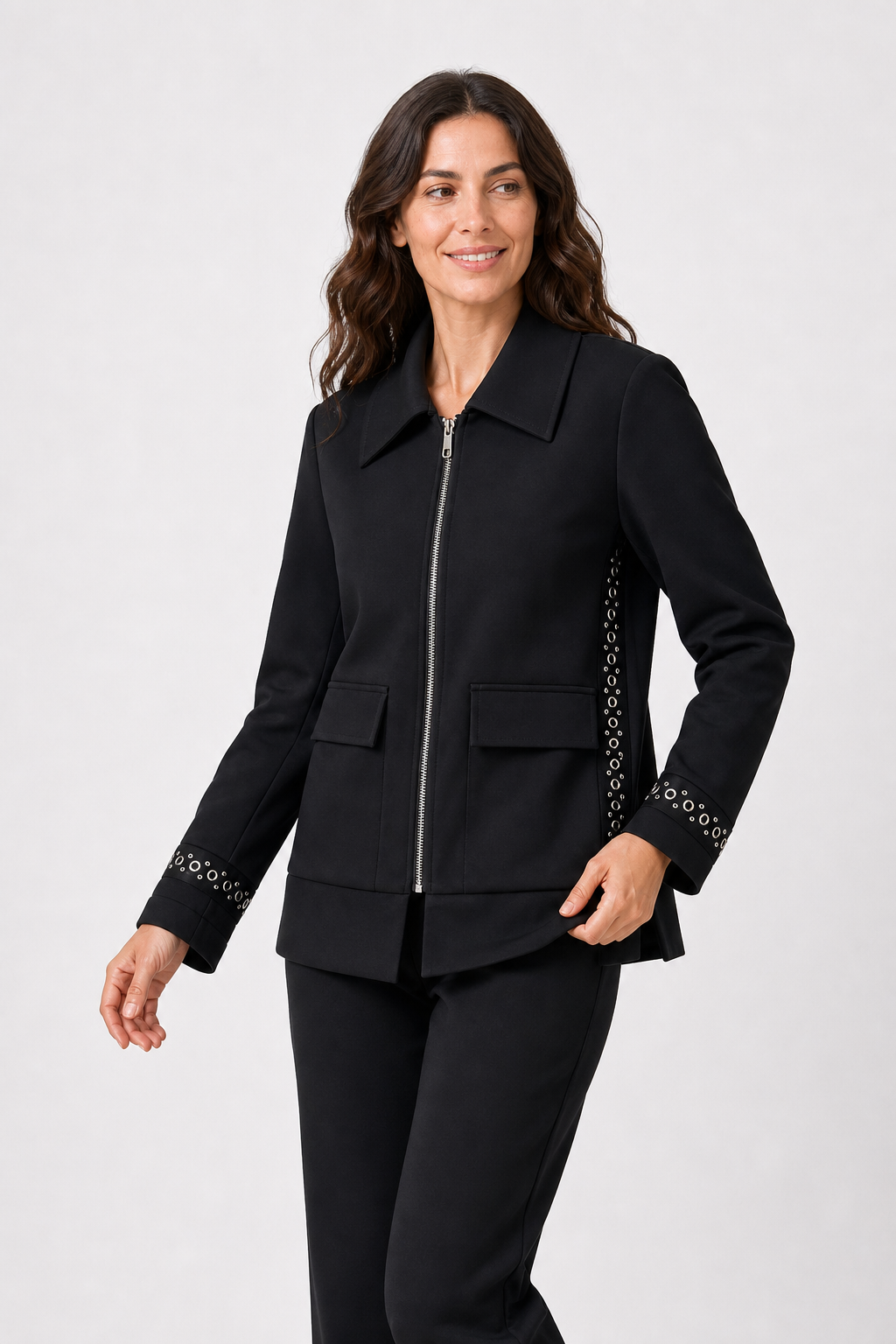 Chaqueta Tachuelas Lidia Negro