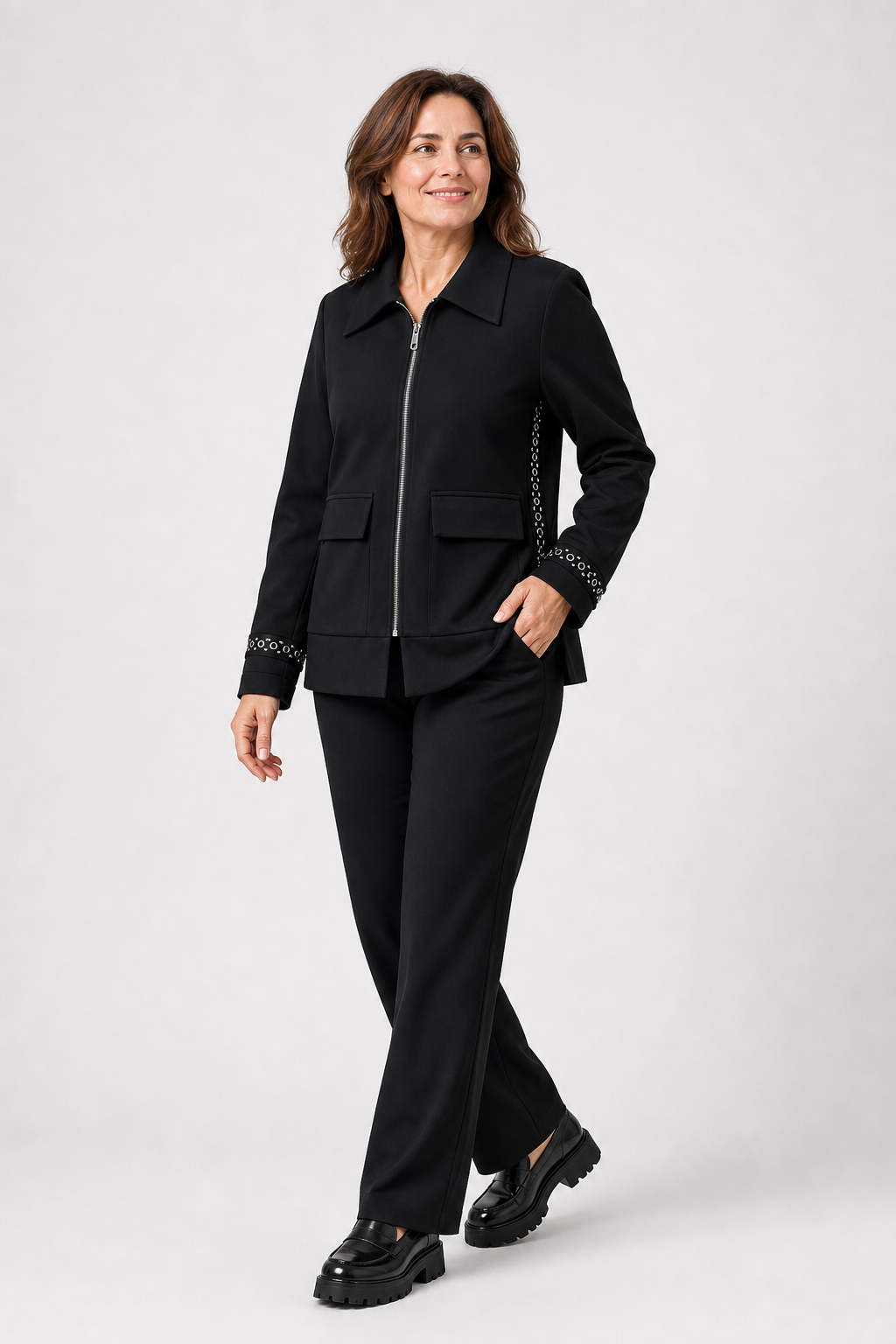 Chaqueta Tachuelas Lidia Negro