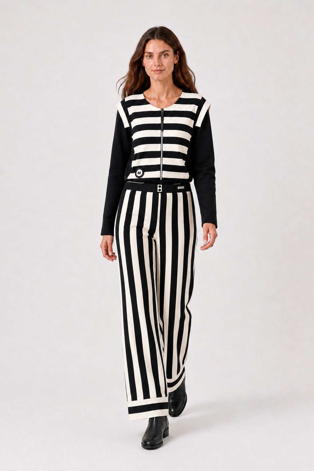 Pantalón Rayas Josefina Negro