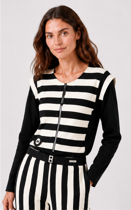 Pantalón Rayas Josefina Negro