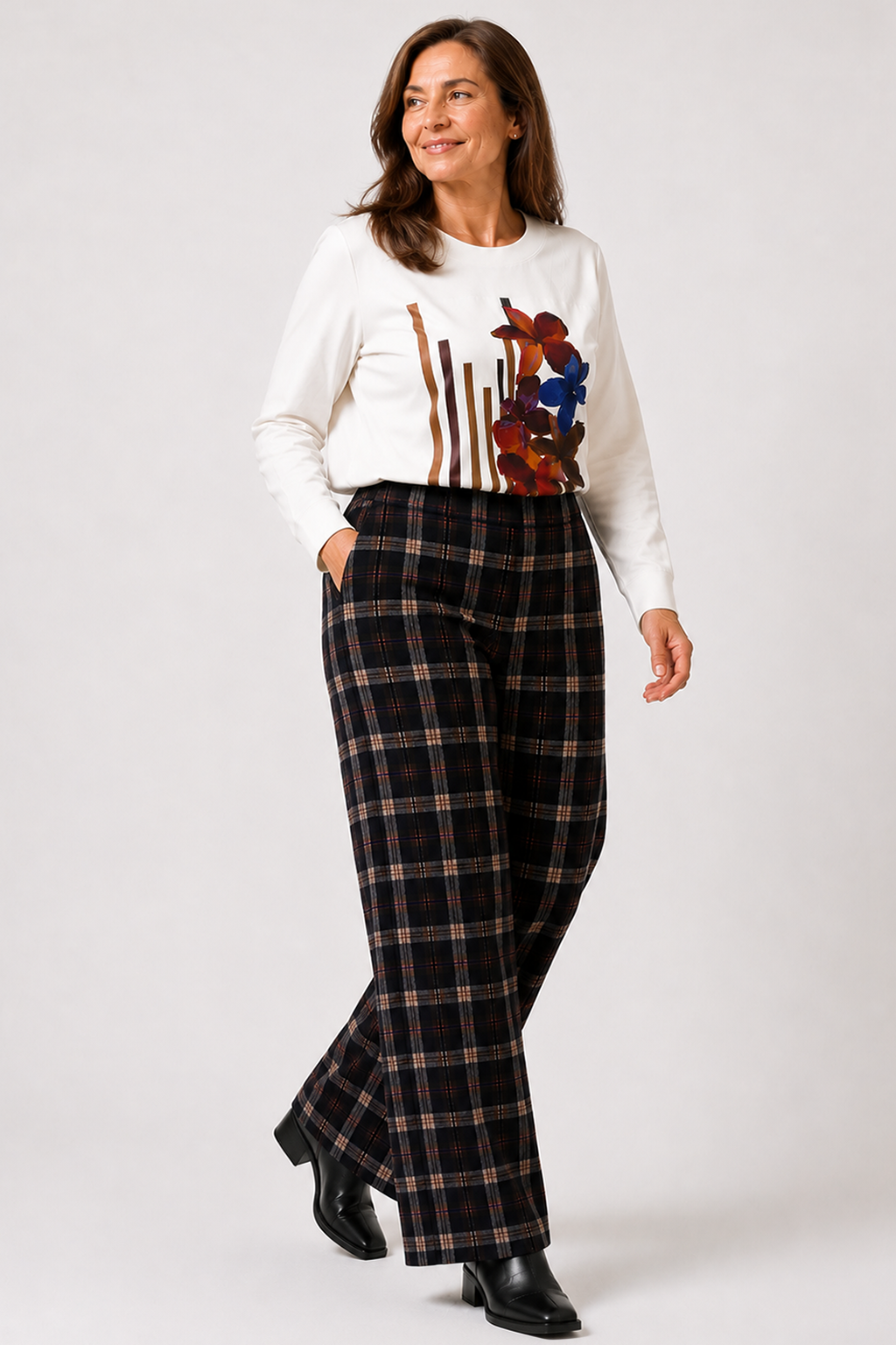 Pantalón Cuadros Griselda Tricolor