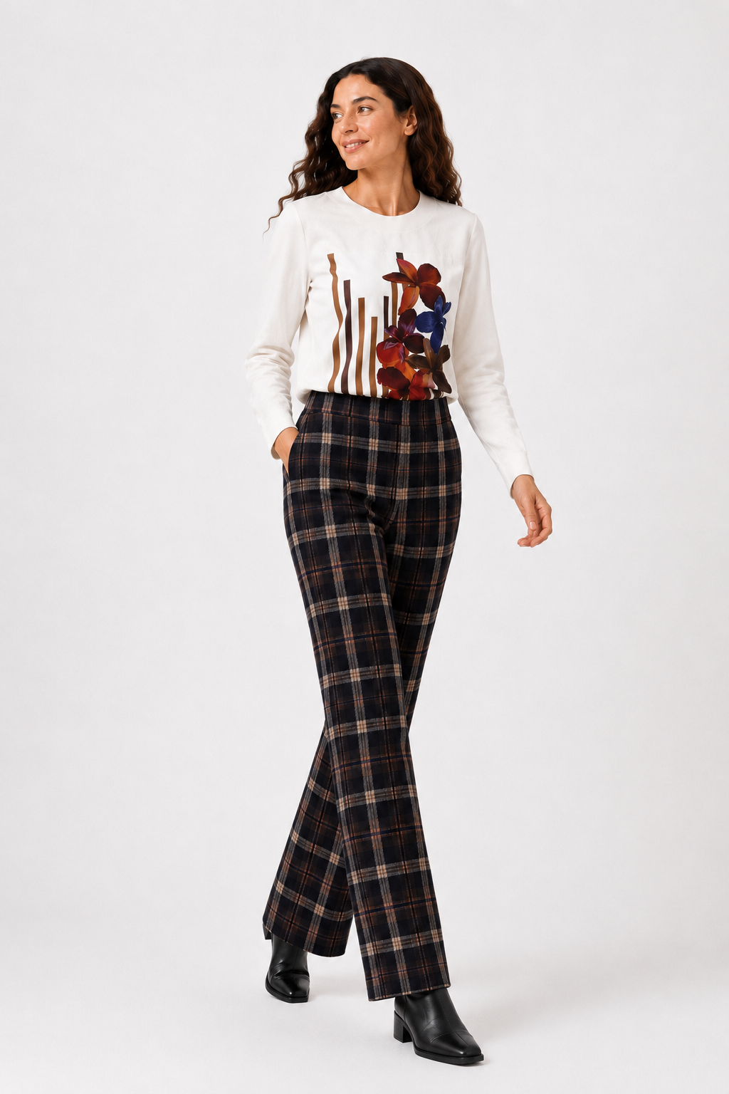 Pantalón Cuadros Griselda Tricolor