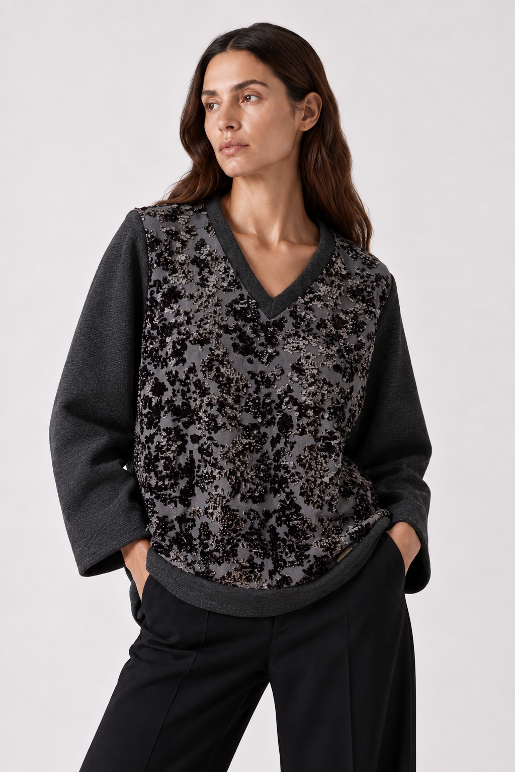 Sudadera Pedrería Úrsula Gris