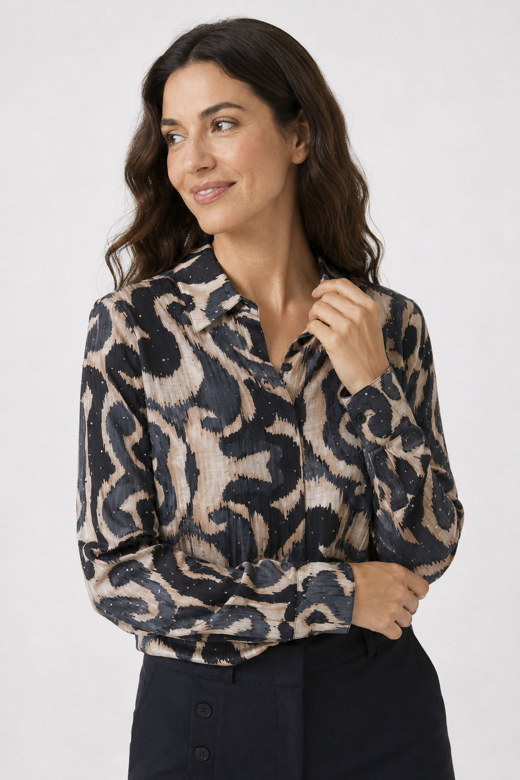Camisa Aberturas Lidia Negro