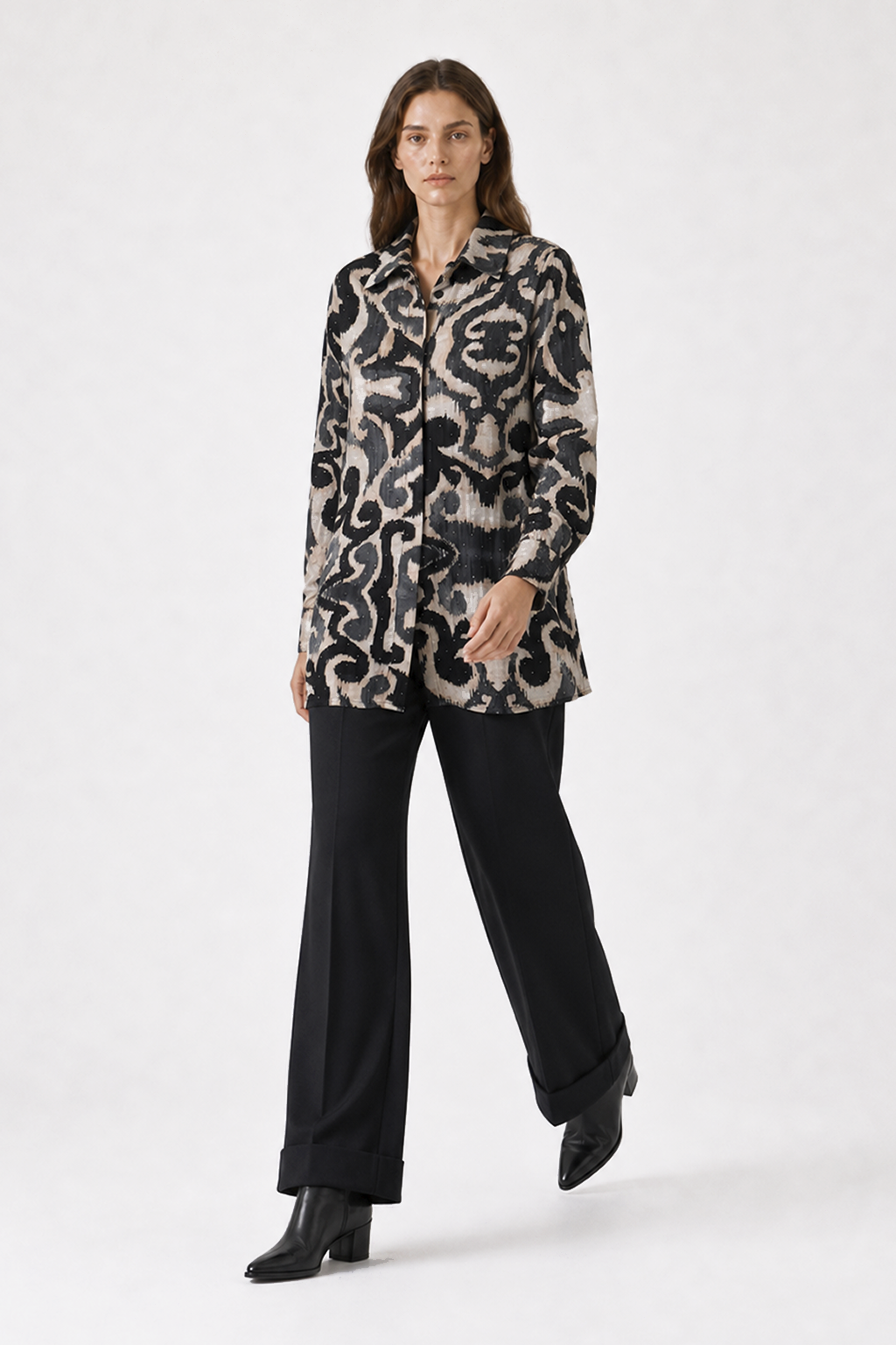 Camisa Aberturas Lidia Negro