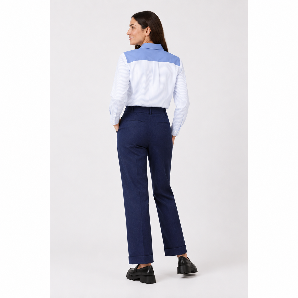 Camisa Rayas Fabiola Crudo