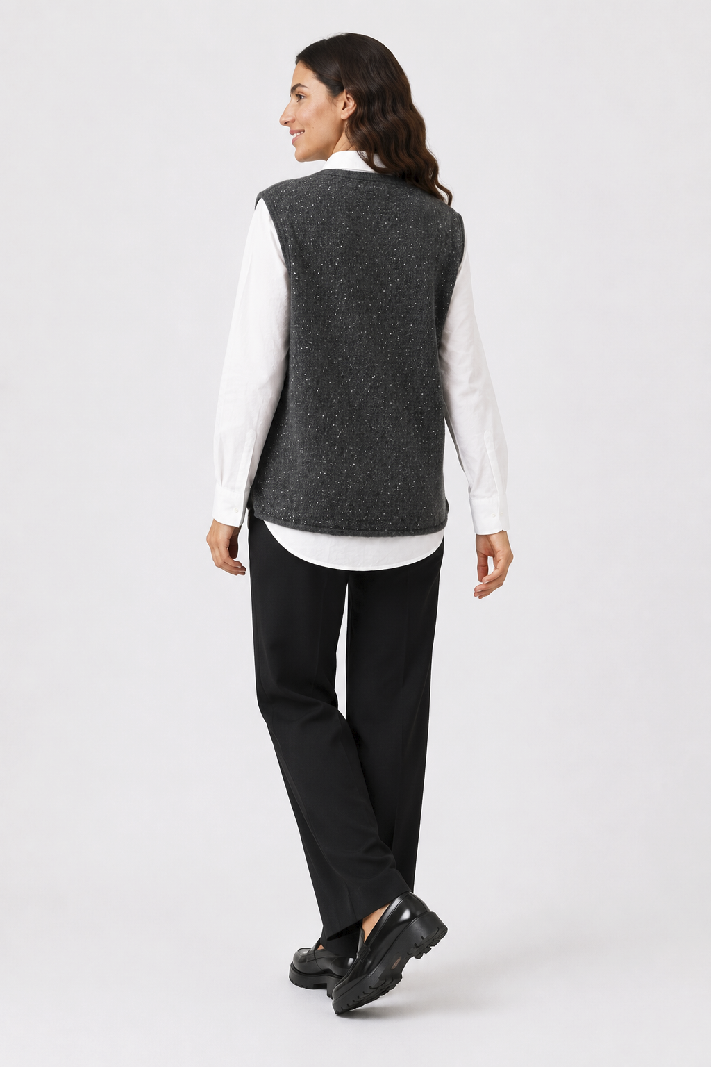 Chaleco Brillo Gris