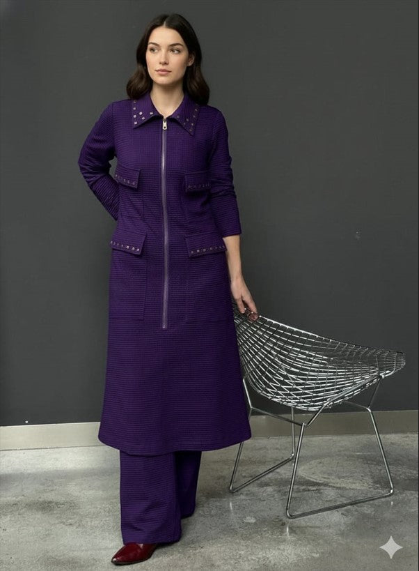 Vestido Cremallera Paula Morado
