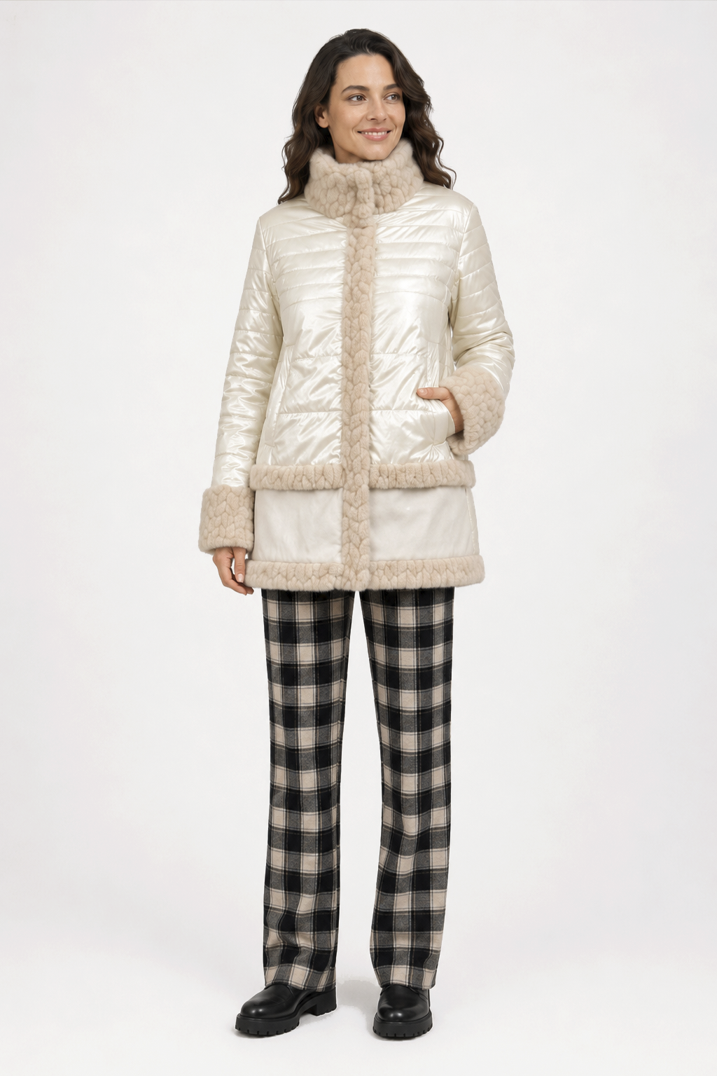 Parka Combinada Casandra Beige