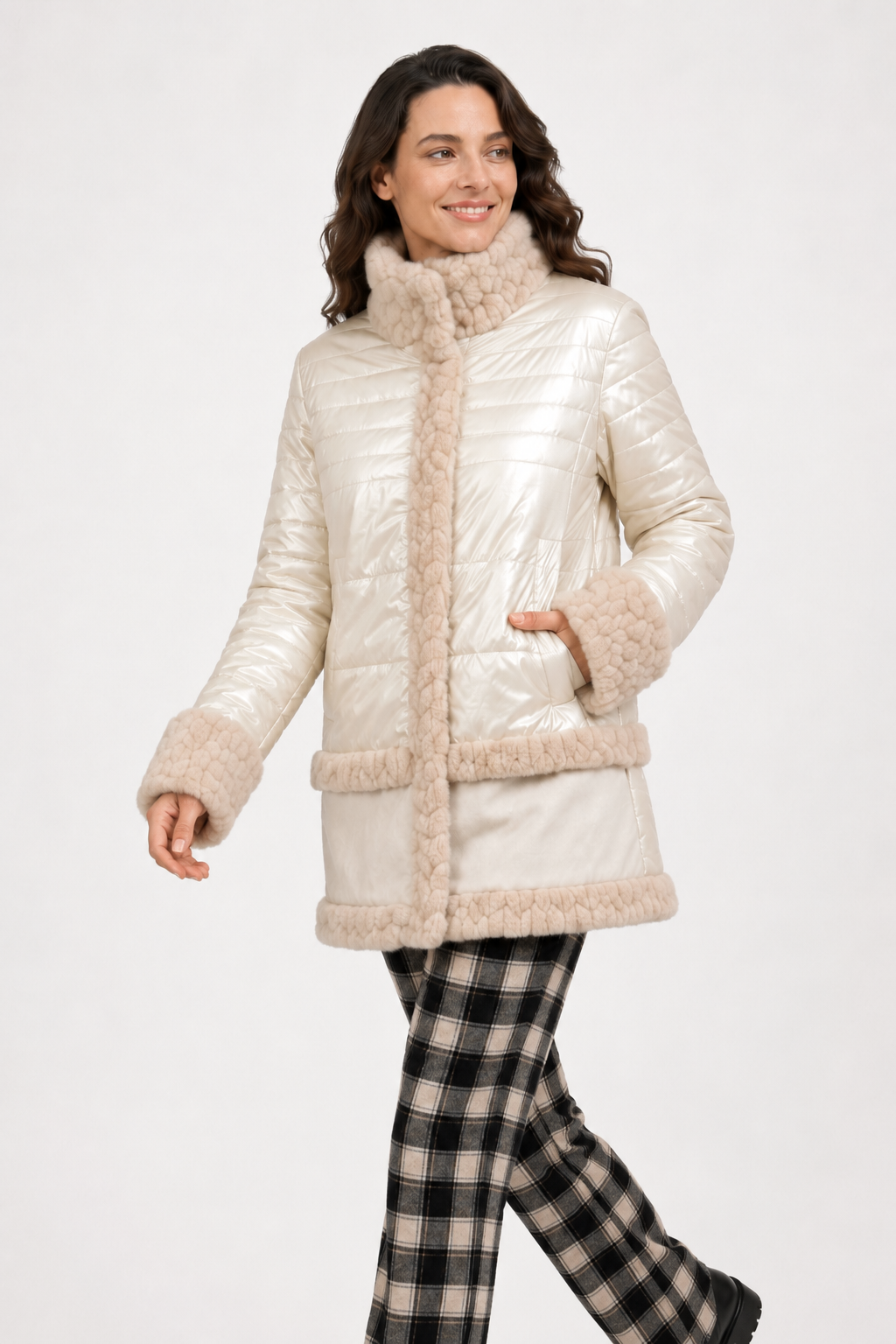 Parka Combinada Casandra Beige
