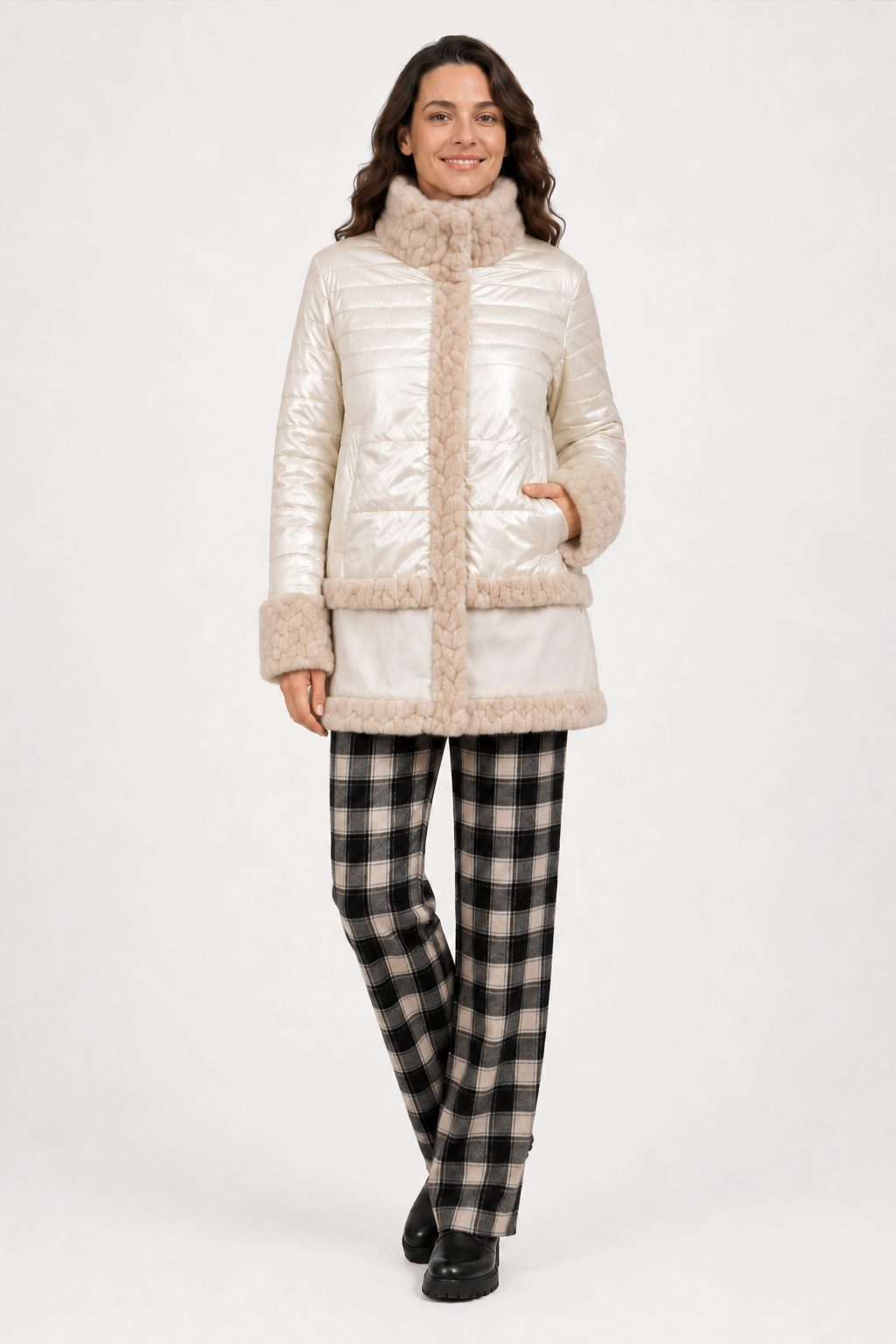 Parka Combinada Casandra Beige
