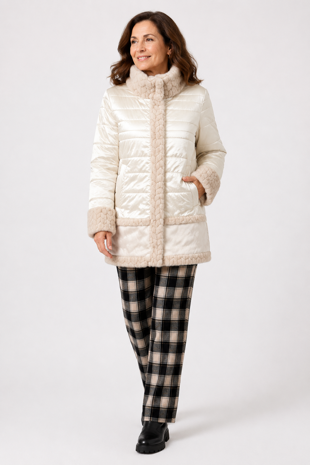 Parka Combinada Casandra Beige