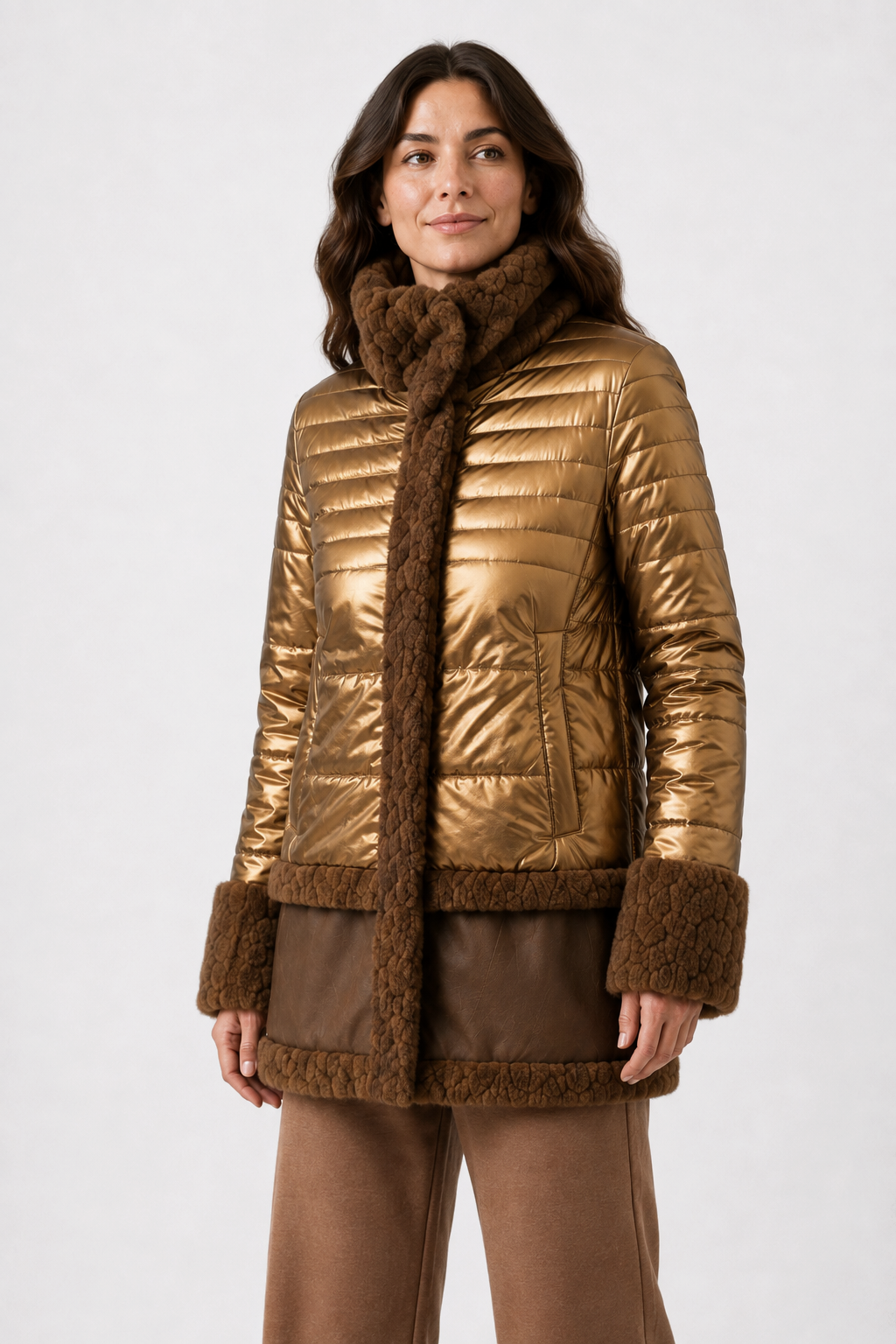 Parka Combinada Casandra Dorado