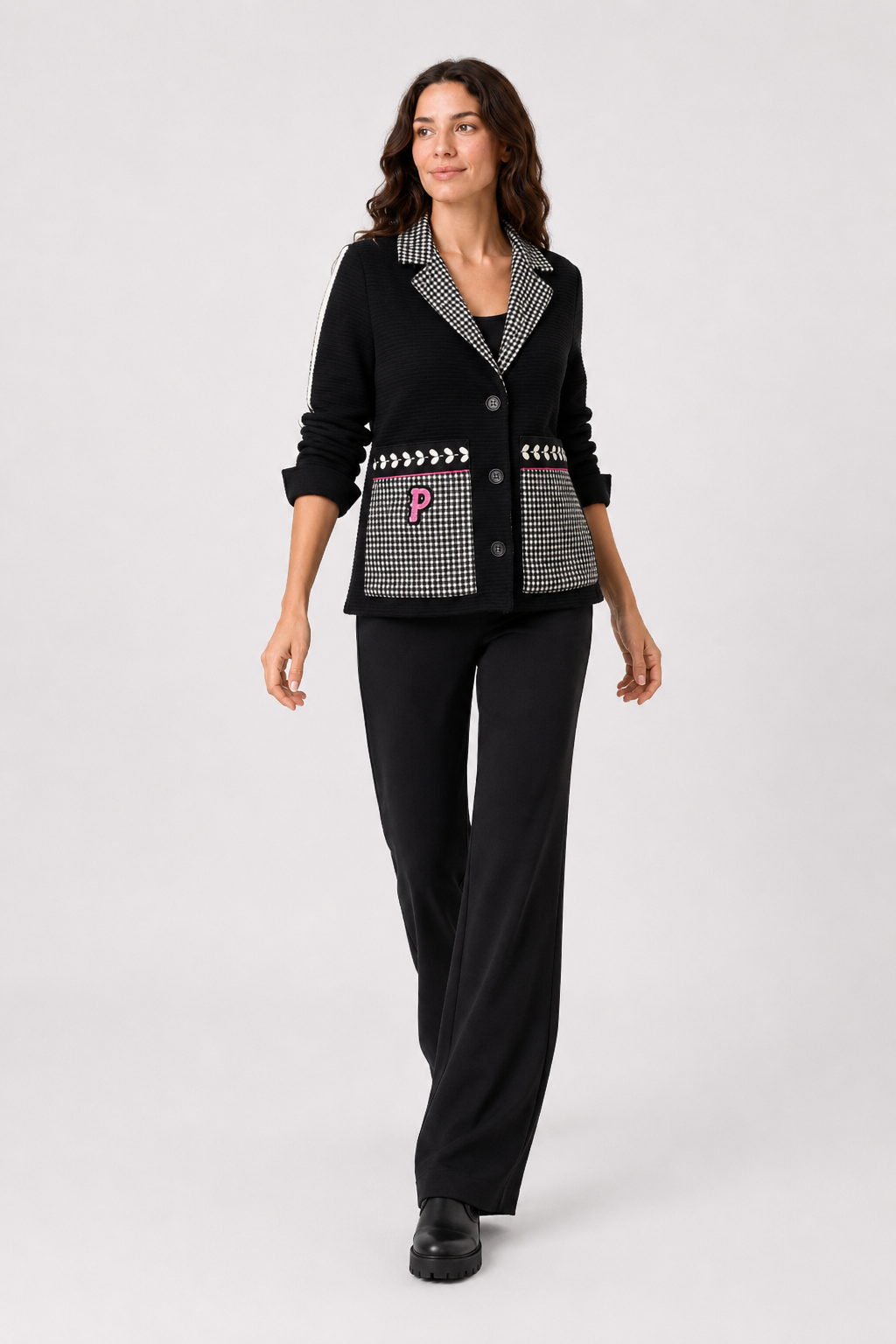 Chaqueta Combinada Casandra Negro