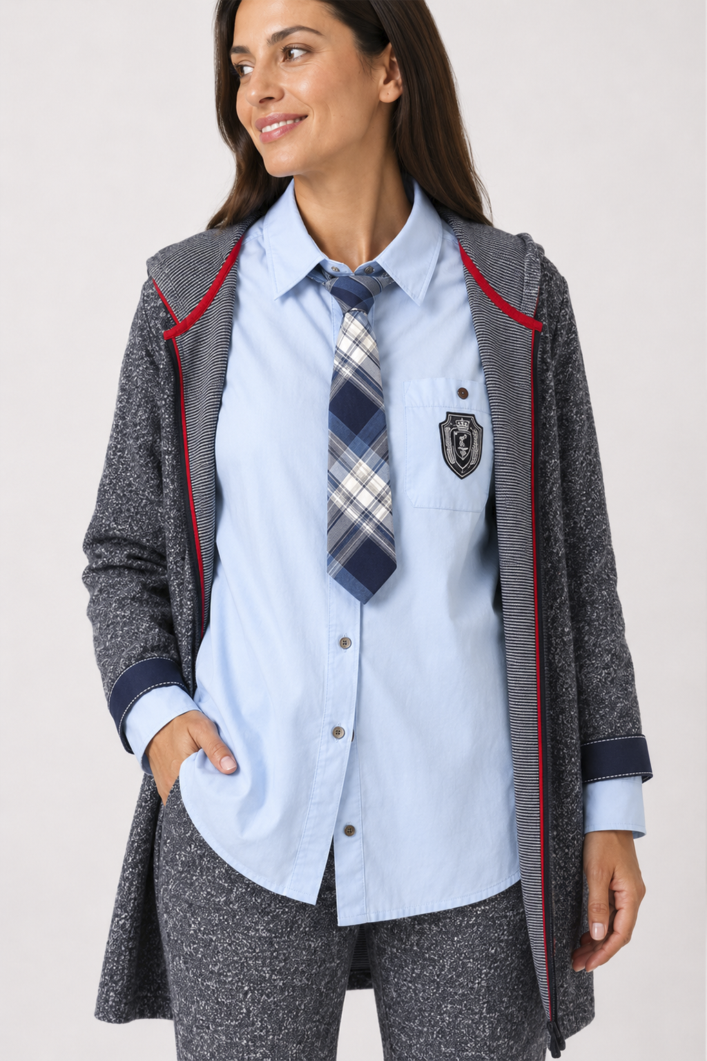 Chaqueta Capucha Altea Azul