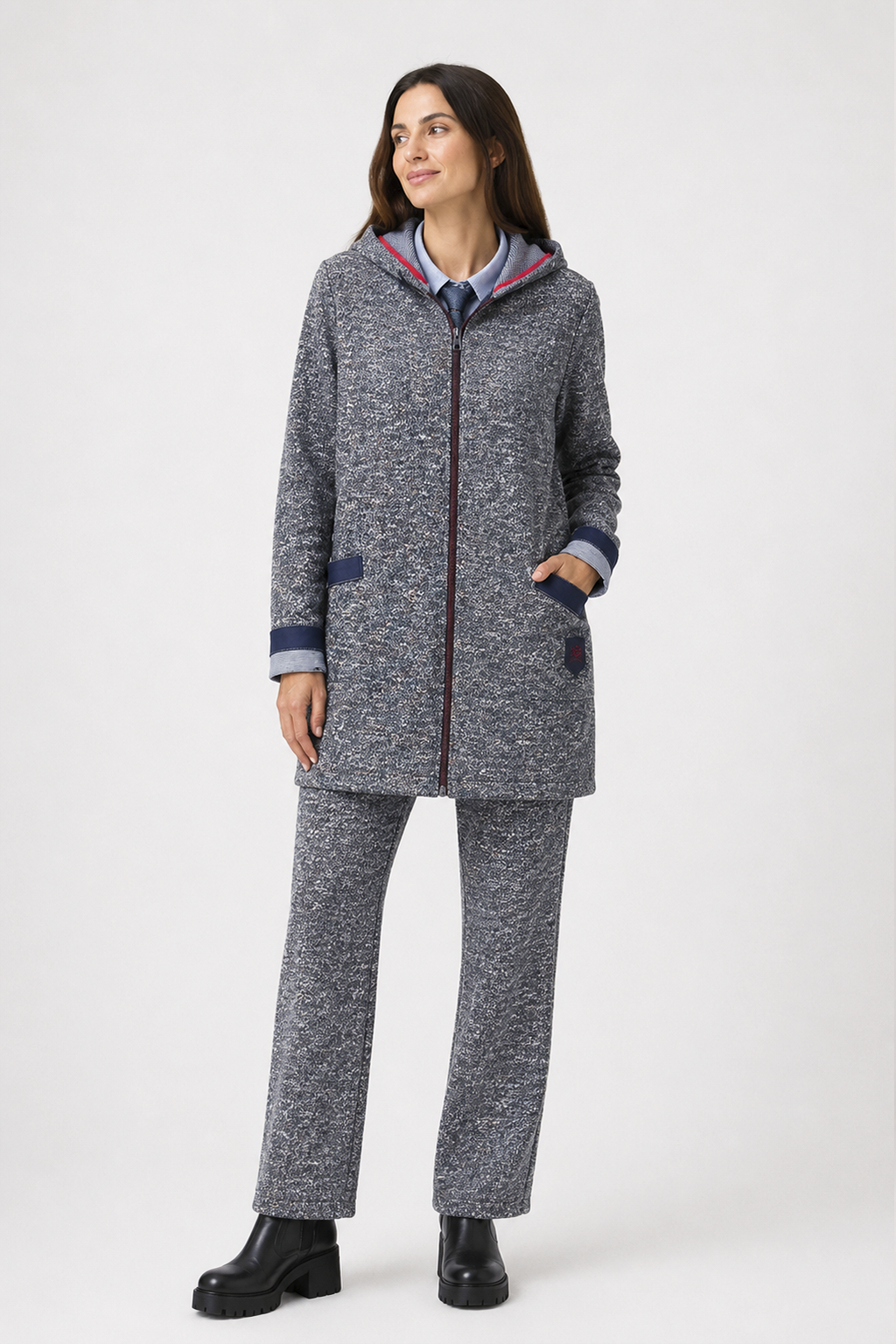 Chaqueta Capucha Altea Azul