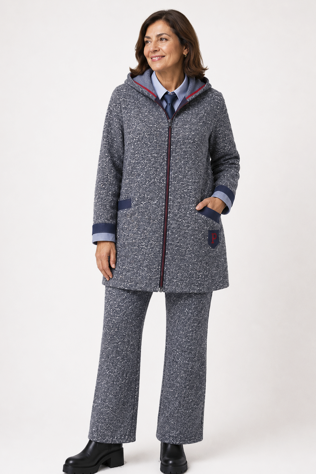 Chaqueta Capucha Altea Azul
