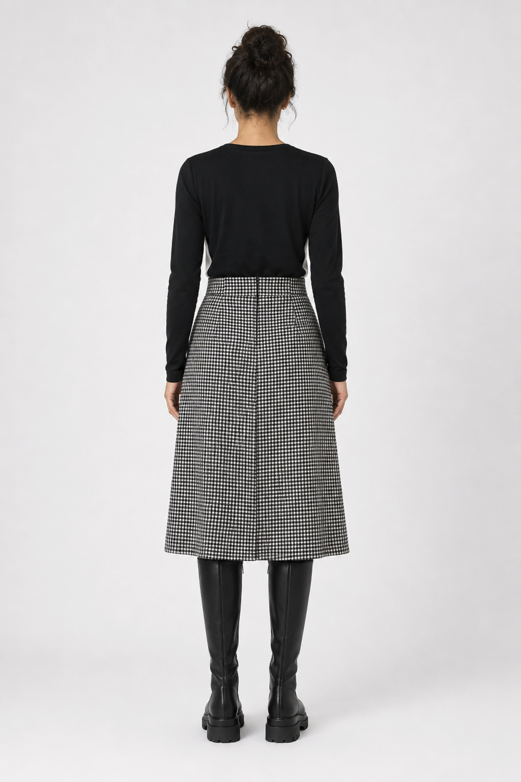 Falda Detalles Casandra Negro