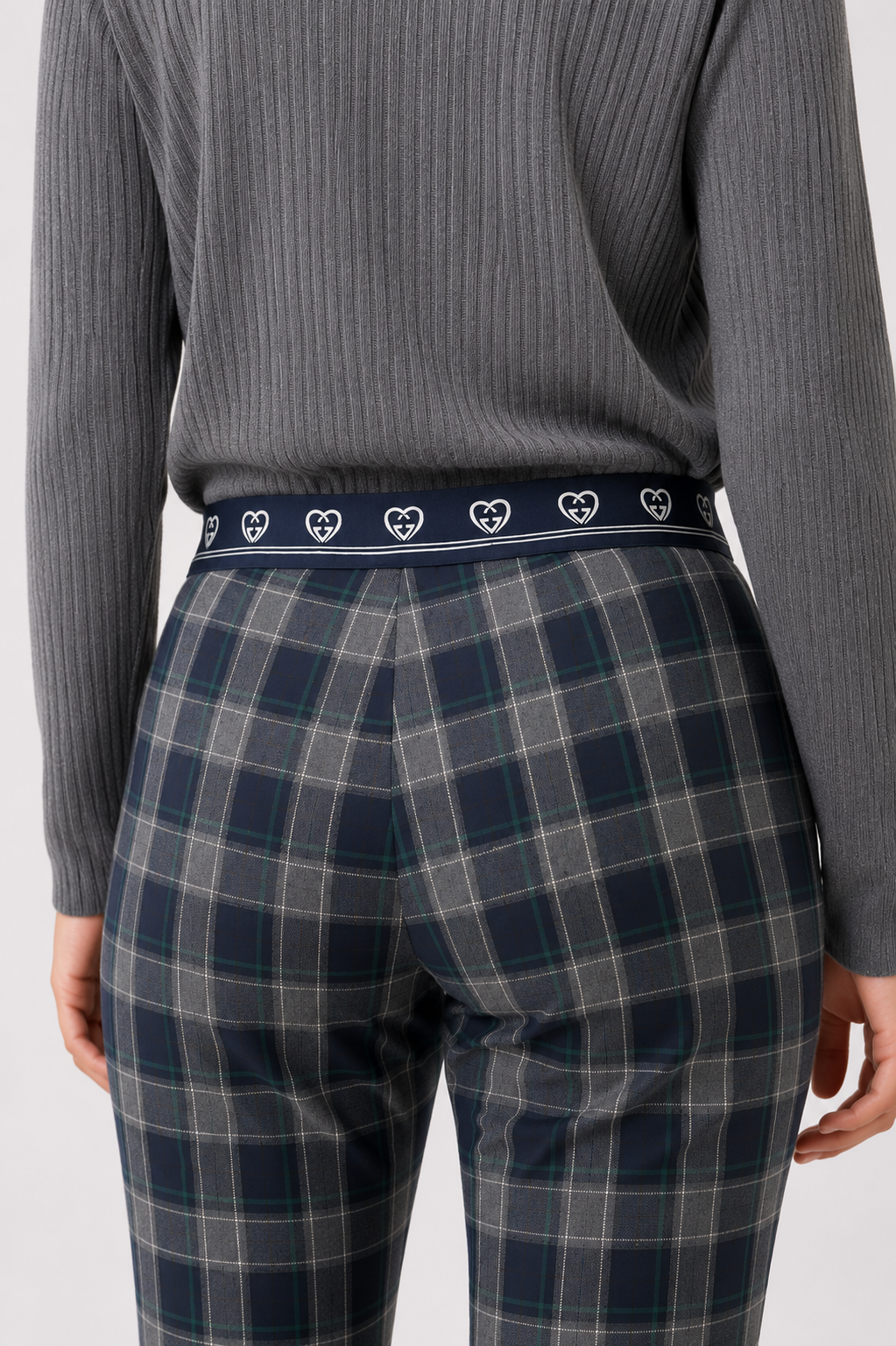 Pantalón Cuadros Medusa Azul