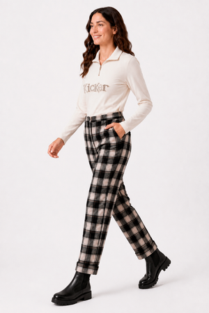 Pantalón Cuadros Medusa Topo