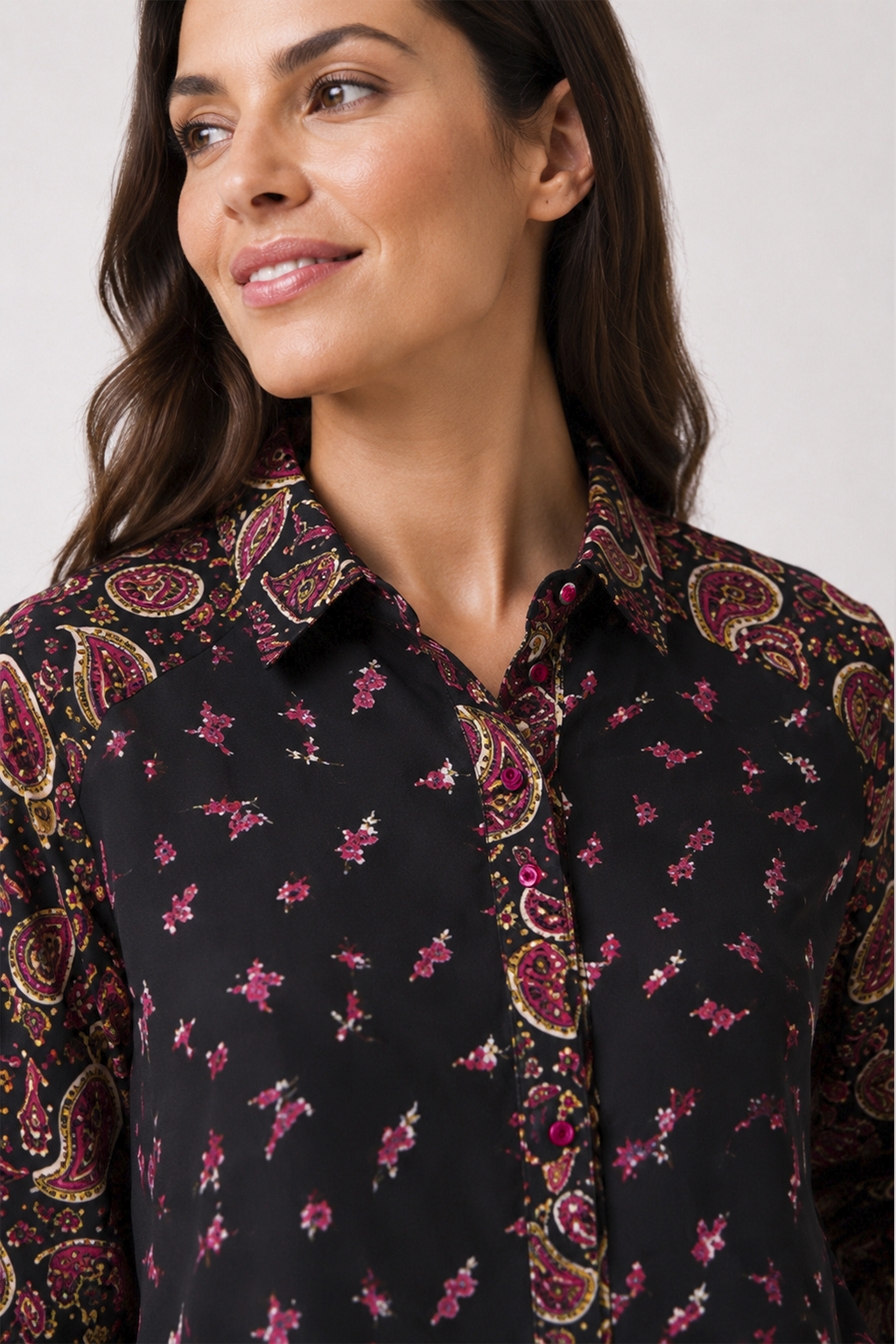 Blusón Camisero Fedra Negro