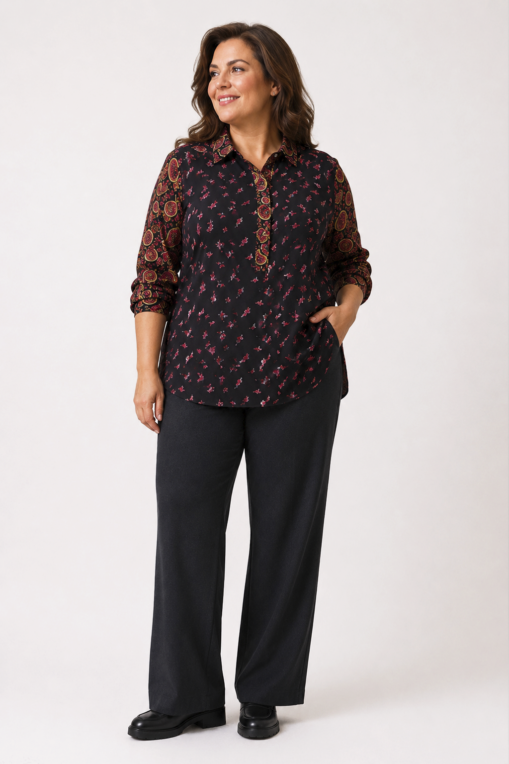 Blusón Camisero Fedra Negro