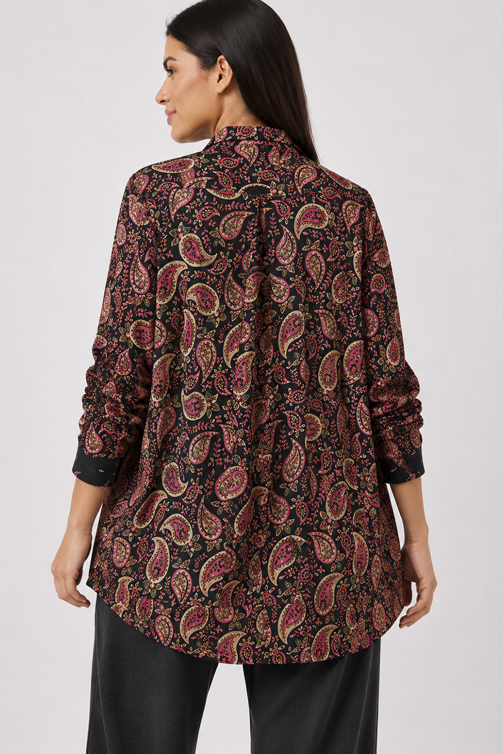 Blusón Camisero Fedra Negro