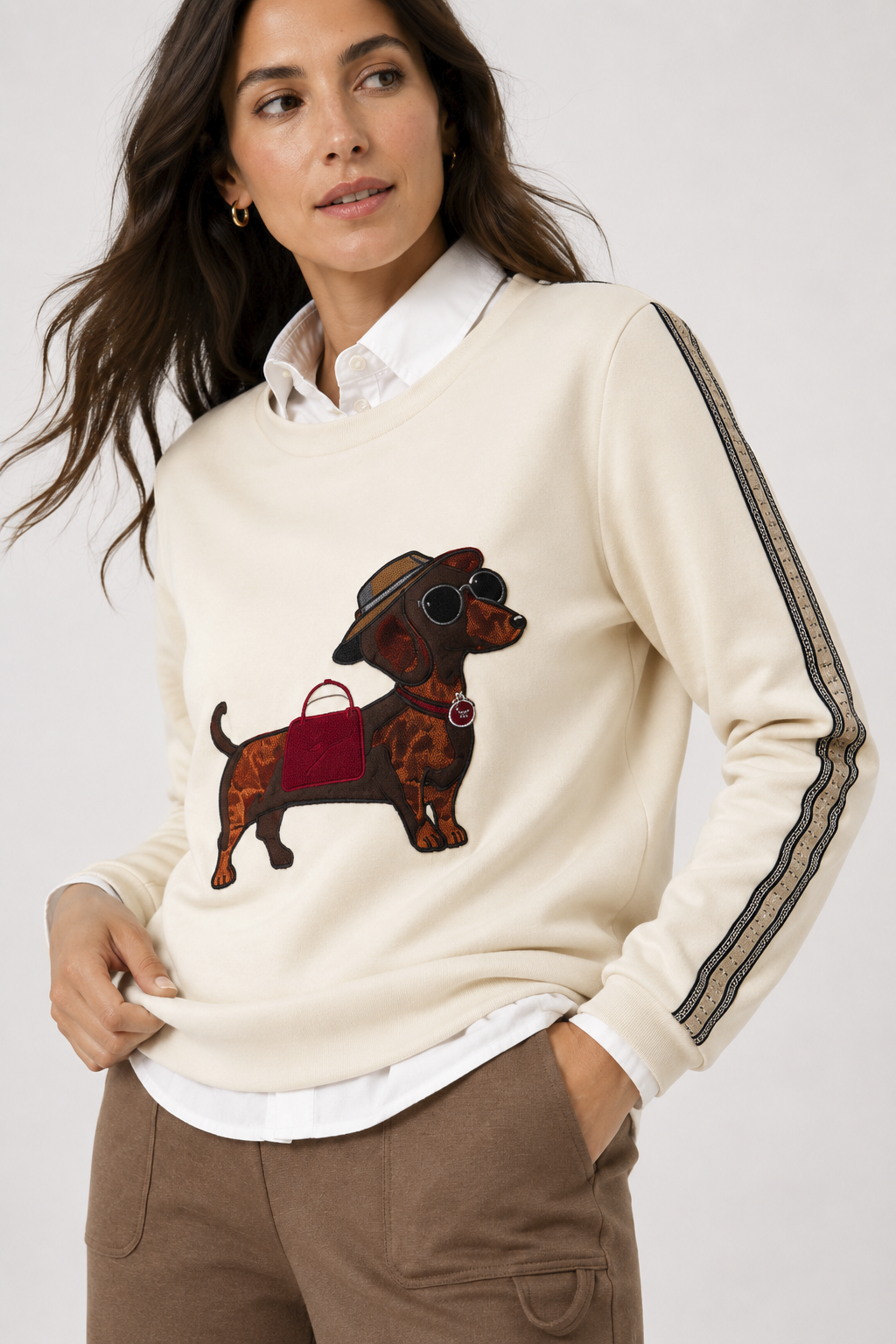 Sudadera Patch Coronis Crudo
