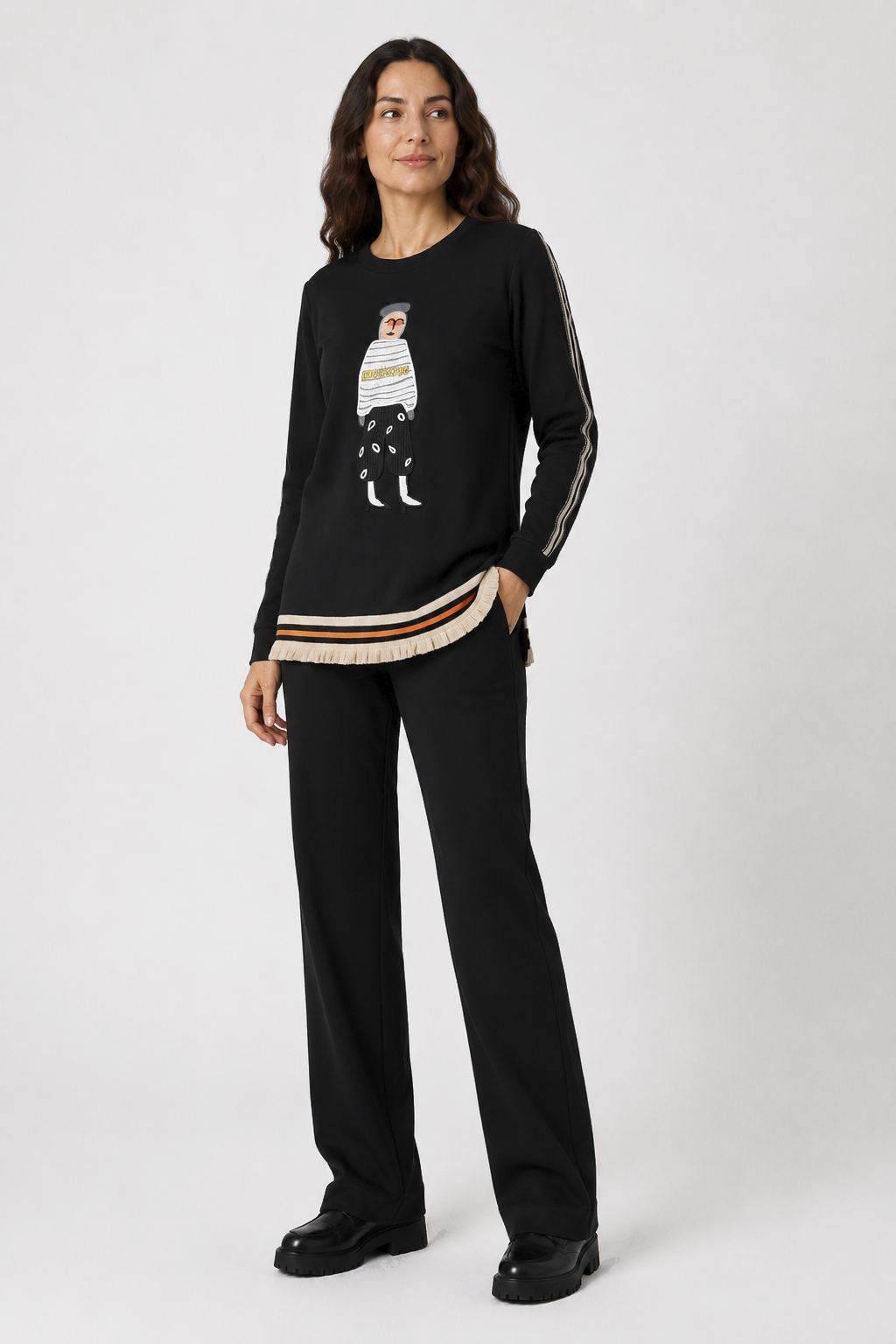 Sudadera Patch Coronis Negro