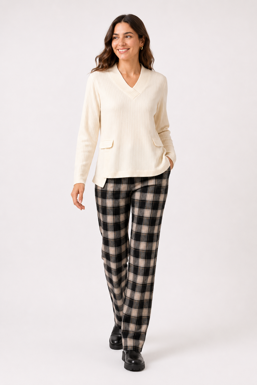 Jersey Canalé Casandra Beige