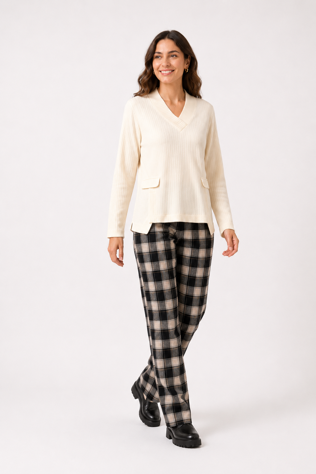 Jersey Canalé Casandra Beige