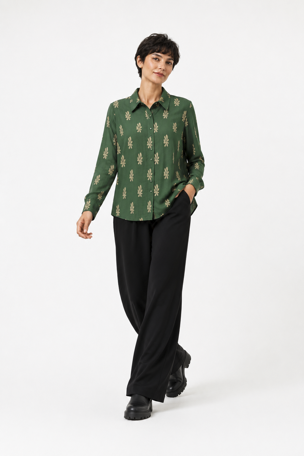 Blusón Camisero Hermione Verde