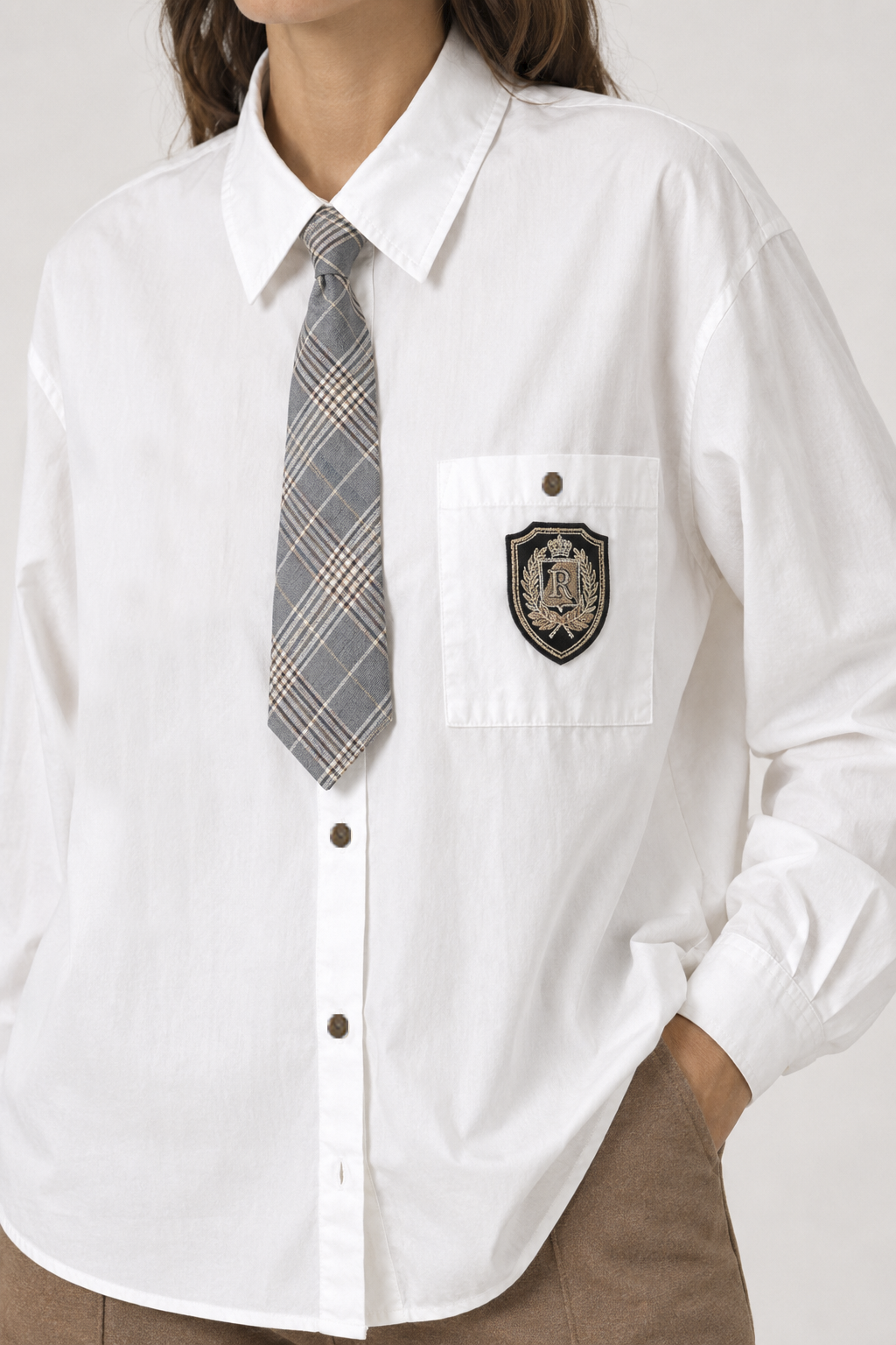 Camisa popelín Crudo