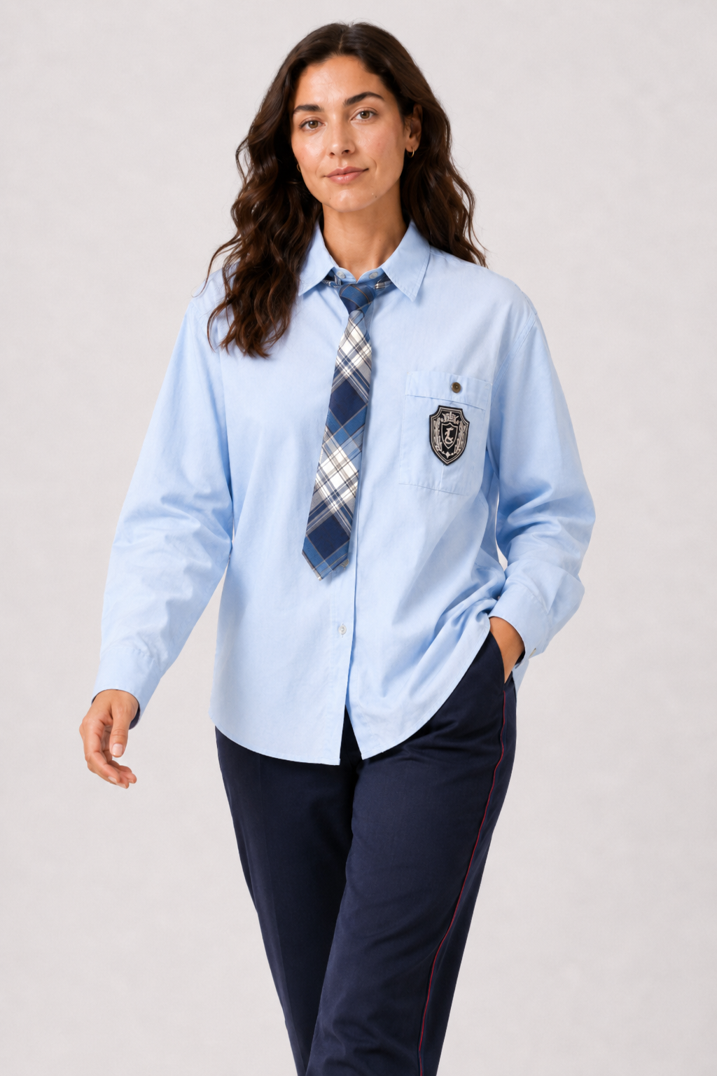 Camisa popelín Azul