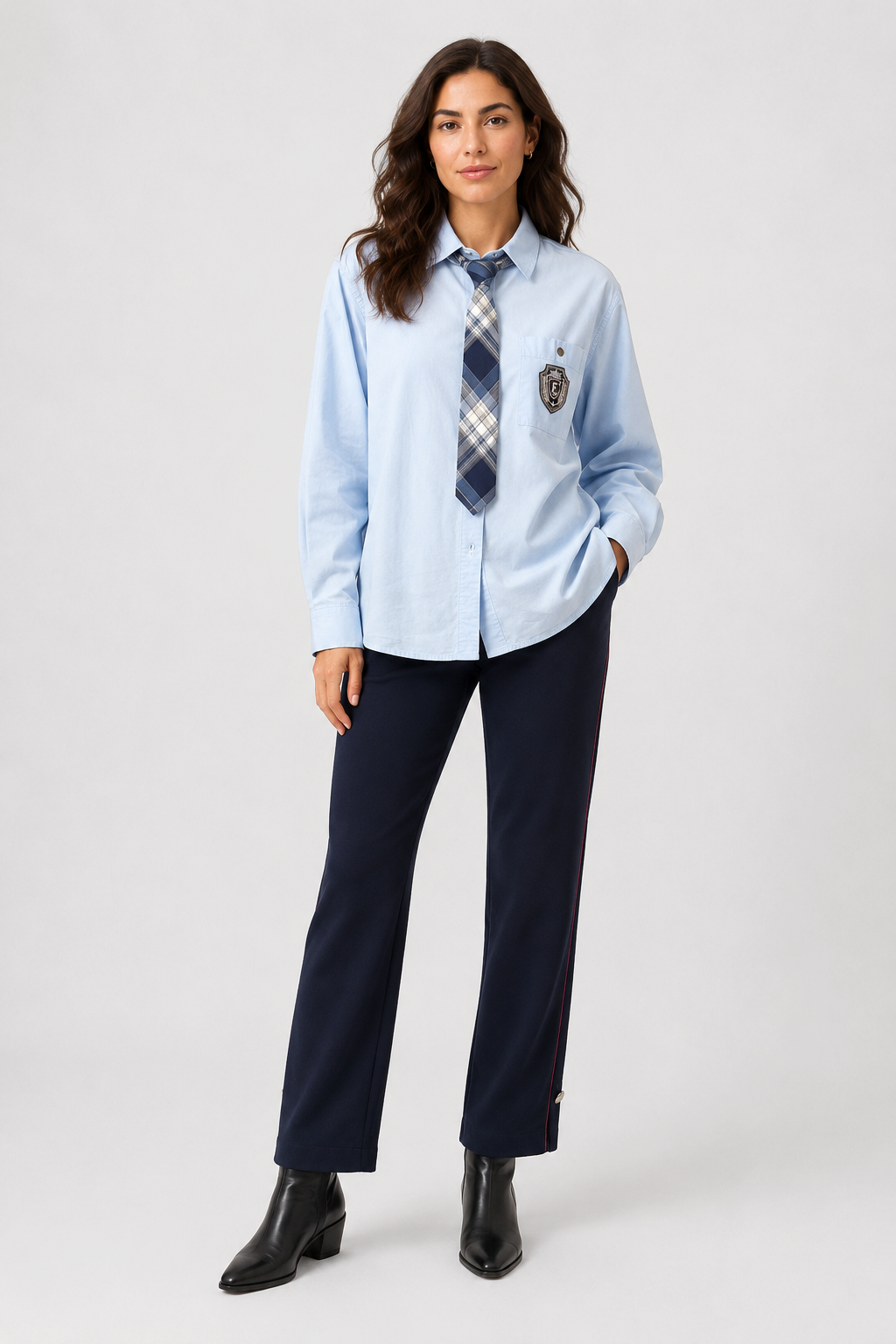 Camisa popelín Azul