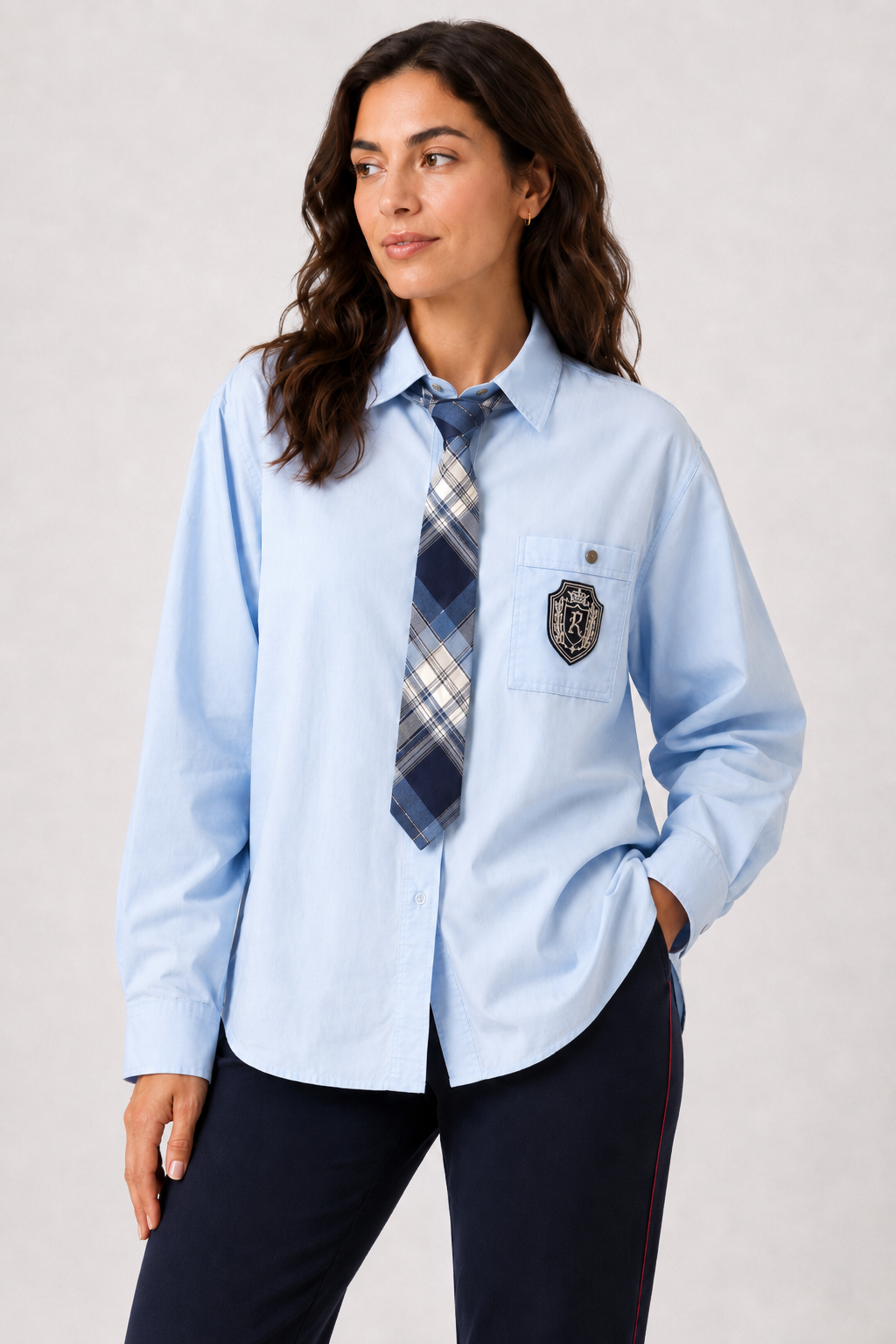 Camisa popelín Azul