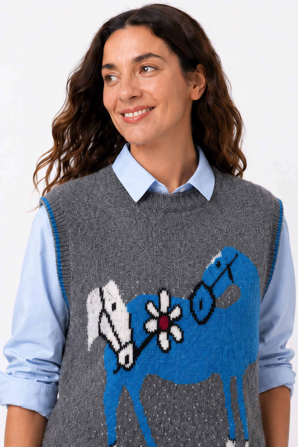 Chaleco Caballo Gris