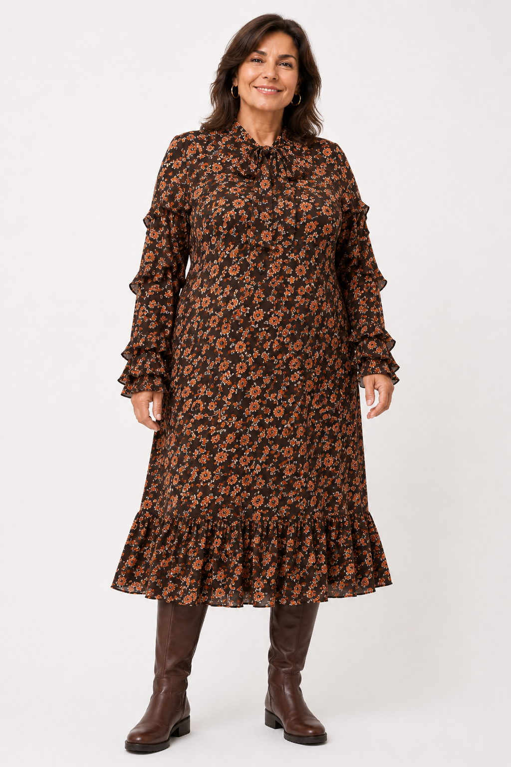 Vestido Lazo Fedra Kaki